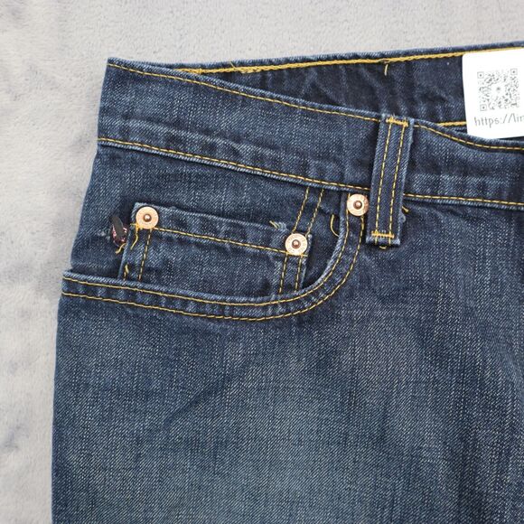 Ralph Lauren Pants Womens 6 Blue Flat Front Straight Pockets Casual Denim Jeans - Picture 10 of 16